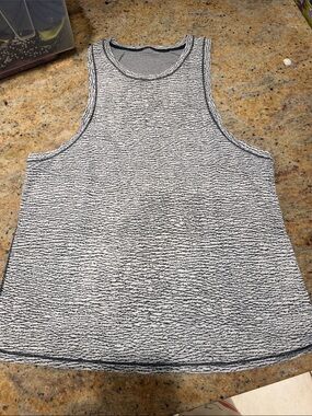 lululemon athletica Black & White Textured Sleeveless Tank